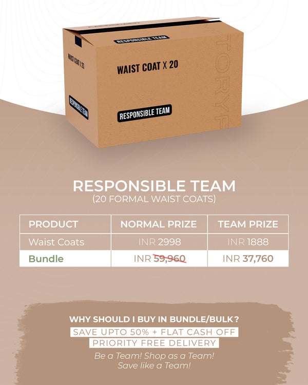 Responsible bundle- 20 Formal Waist coat
