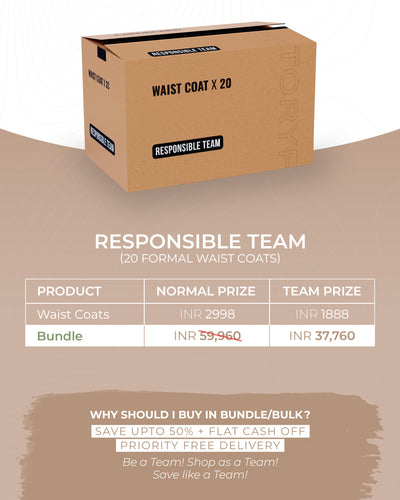 Responsible bundle- 20 Formal Waist coat